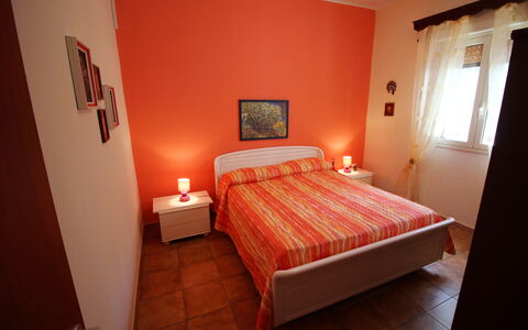Villa Floridia: Furniture, Bed, Bedroom, Bedding, Bed Sheet, Interior Design, Wood, Linens, Floor, Room