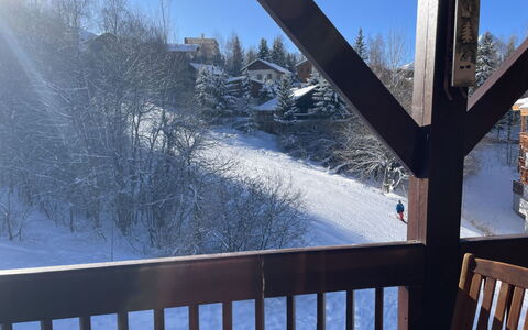 Balcons des Pistes C: Snow, Wood, Winter, Freezing, Fence, Handrail, Baluster, Daylighting, Balcony, Ice