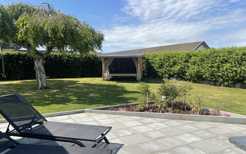 Rikulf - 150M from the Sea: Grass, Outdoor Furniture, Shrub, Garden, Land Lot, Furniture, Shade, Landscaping, Swimming Pool