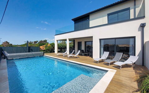 Villa Dune: Blue, Swimming Pool, Residential Area, Home, Resort, Composite Material, Estate, Eco Hotel, Villa, Shade