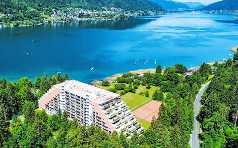 Studio Landskron Seezugang: Bird'S-Eye View, Tourist Attraction, Hill Station, Aerial Photography, Coast, Bay, Sound, Resort Town, Resort