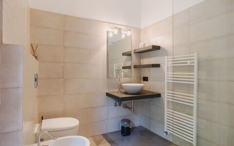 La Terrazza: Flooring, Interior Design, Floor, Wall, Bathroom, Plumbing Fixture, Toilet, Ceiling, Tile, Tap