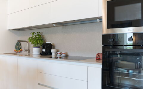Lacorte di Ninetta: Cabinetry, Kitchen Appliance, Kitchen, Countertop, Interior Design, Home Appliance, Major Appliance, Flooring, Furniture, Drawer