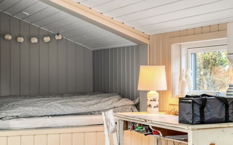 Erja - 600M from the Sea: Wood, Interior Design, Furniture, Bedroom, Ceiling, Floor, Flooring, Room, Lighting, Bed