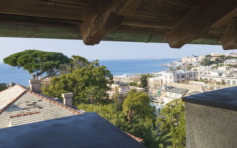 Torre Dell'Amore, Genova, Seaview: Sea, Roof, Ocean, Coastal And Oceanic Landforms, Balcony, Coast, Shade, Eco Hotel, Seaside Resort