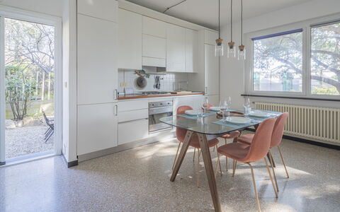 Torre Dell'Amore, Genova, Seaview: Flooring, Wood, Interior Design, Floor, Ceiling, Furniture, Light Fixture, Lighting, Kitchen, Countertop