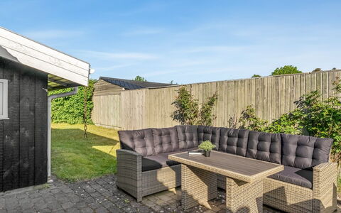 Yma - 250M from the Sea: Garden, Plank, Hardwood, Outdoor Table, Wood Stain, Outdoor Furniture, Landscaping, Yard, Deck, Shade