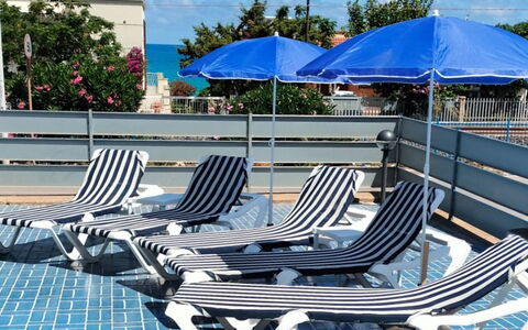 Blu Corallo: Blue, Outdoor Furniture, Swimming Pool, Furniture, Sunlounger, Umbrella, Resort, Shade, Chair, Leisure