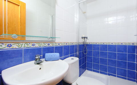 Castillo Playa: Bathroom, Property, Room, Tile, Interior Design, Tap, Wall, Architecture, Building, Real Estate