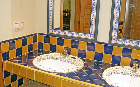 Villa Corona: Tile, Bathroom, Room, Property, Floor, Interior Design, Flooring, Marble, Plumbing Fixture, Architecture