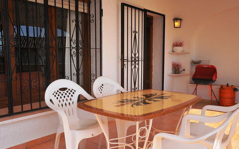 Balcon al Mar: Room, Property, Dining Room, Table, Furniture, Interior Design, House, Building, Kitchen & Dining Room Table, Chair