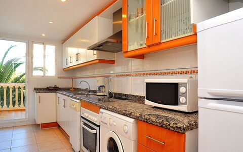 Jávea 421: Property, Countertop, Room, Kitchen, Cabinetry, Furniture, Building, Major Appliance, House, Orange