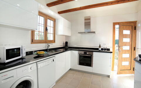 Els Pins: Property, Room, Kitchen, Furniture, Building, Major Appliance, Cabinetry, Interior Design, Countertop, House