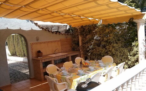 Azul: Property, Building, Table, House, Pergola, Patio, Room, Restaurant, Backyard, Furniture