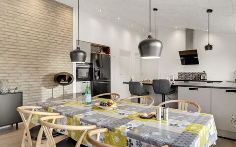 Muriel - 1.6Km from the Sea: Furniture, Interior Design, Flooring, Kitchen, Light Fixture, Wall, Chair, Wood, Ceiling, Kitchen & Dining Room Table