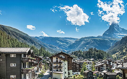 Zermatt 93: Blue, Residential Area, Suburb, Estate, Landscaping, Hedge