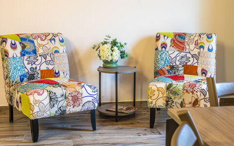 Zena Suite: Furniture, Interior Design, Yellow, Flooring, Floor, Textile, Chair, Brown, Living Room, Orange