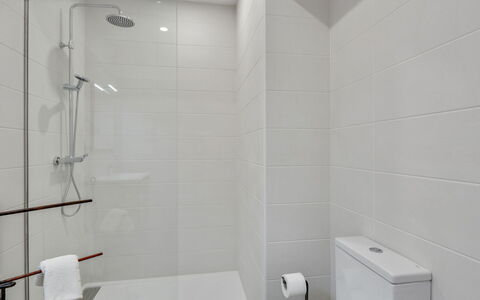 Bright & Artistic: Bathroom, Plumbing Fixture, Flooring, Wall, Interior Design, Floor, Toilet, Plumbing, Toilet Seat, Tile
