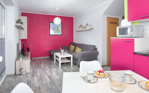 Mars: Interior Design, Flooring, Furniture, Floor, Room, Apartment, Home, Pink, Living Room