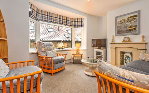 Mumbles Cottage: Furniture, Interior Design, Wood, Ceiling, Flooring, Floor, Lighting, Room, Home, Apartment