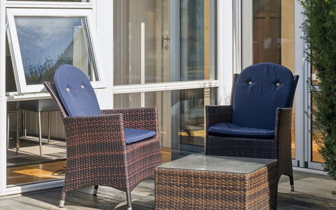 Haralde - 1.4Km from the Sea: Furniture, Outdoor Furniture, Tableware, Table, Drinkware, Chair, Outdoor Table, Food, Bottle