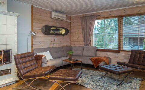 Tahkon Polar: Furniture, Flooring, Wood, Interior Design, Couch, Floor, Living Room, Lighting, Wood Flooring, Room