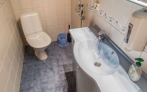 Tahkon Polar: Bathroom, Bathroom Sink, Plumbing Fixture, Sink, Toilet Seat, Toilet, Flooring, Tap, Floor, Plumbing