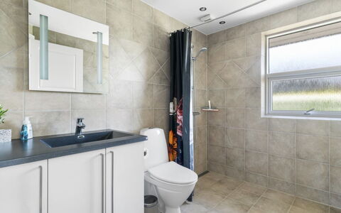 Merrit - 280M from the Sea: Flooring, Wall, Floor, Plumbing Fixture, Interior Design, Bathroom, Sink, Ceiling, Tap, Lighting
