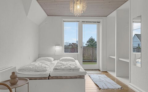 Hanni - 600M from the Sea: Flooring, Interior Design, Floor, Wall, Wood, Ceiling, Bedroom, Bed, Furniture, Room