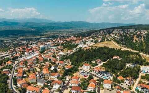 Villa Budimir: Residential Area, Urban Area, Bird'S-Eye View, Aerial Photography, City, Suburb, Landscape, Neighbourhood, Town, Horizon