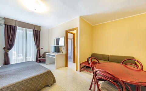 Alghero Residence, Seaside Apartments: Flooring, Floor, Interior Design, Ceiling, Apartment, Room, Design, Curtain, Hotel