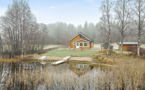 Joutsenranta: Tree, House, Natural Landscape, Cottage, Rural Area, Home, Reflection, Log Cabin, Pond