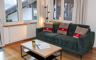 Sonnhalde a 310.1: Furniture, Interior Design, Couch, Flooring, Floor, Wall, Wood, Room, Apartment, Living Room