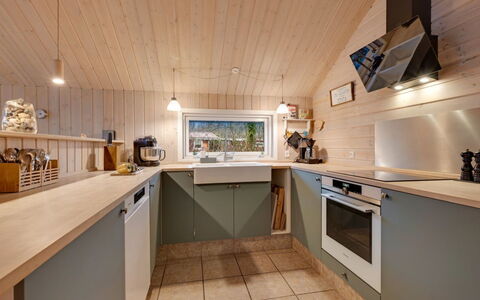 Iorund - 10Km from the Sea: Kitchen, Interior Design, Countertop, Wood, Ceiling, Flooring, Furniture, Major Appliance, Kitchen Appliance, Light Fixture