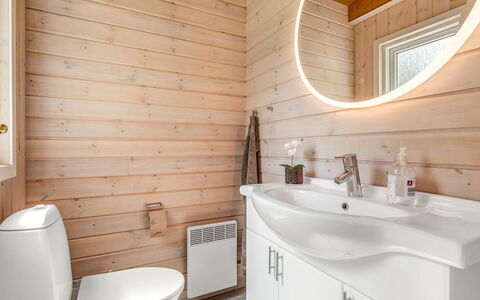 Iorund - 10Km from the Sea: Flooring, Plumbing Fixture, Wood, Floor, Bathroom Sink, Sink, Interior Design, Bathroom, Tap, Plumbing