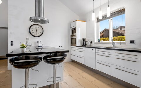 Synne - 350M from the Sea: Furniture, Flooring, Interior Design, Kitchen, Countertop, Cabinetry, Wood, Floor, Home, Ceiling