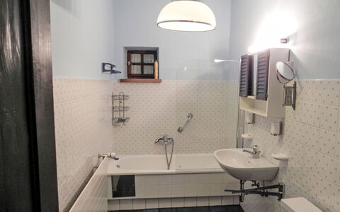 Himmelreichmühle: Bathroom, Plumbing Fixture, Flooring, Interior Design, Floor, Tap, Plumbing, Sink, Bathroom Sink, Tile