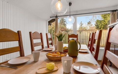 Blandina - 500M from the Sea: Interior Design, Furniture, Wood, Ceiling, Flooring, Floor, Room, Lighting, Light Fixture, Kitchen & Dining Room Table