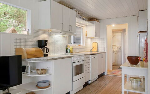 Patti - 700M from the Sea: Kitchen, Countertop, Kitchen Appliance, Interior Design, Flooring, Furniture, Major Appliance, Wood, Floor, Cabinetry