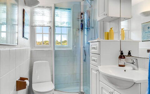 Åsta - 200M from the Sea: Bathroom, Plumbing Fixture, Interior Design, Sink, Flooring, Floor, Bathroom Sink, Tap, Toilet, Bathroom Cabinet