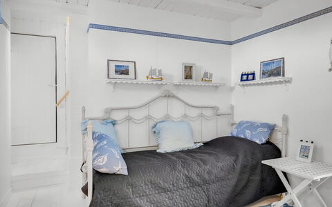 Åsta - 200M from the Sea: Bedroom, Wall, Furniture, Interior Design, Bed, Bedding, Linens, Floor, Flooring, Bed Sheet