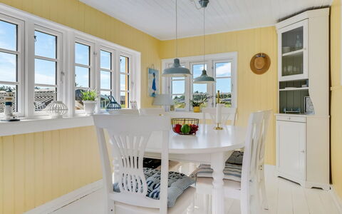 Åsta - 200M from the Sea: Flooring, Interior Design, Wood, Furniture, Floor, Ceiling, Home, Dining Room, Room, Wood Flooring