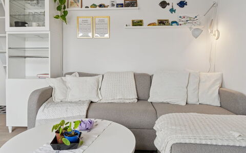 Ruse - 6Km from the Sea: Furniture, Interior Design, Couch, Wall, Flooring, Living Room, Floor, Room, Lighting, Apartment