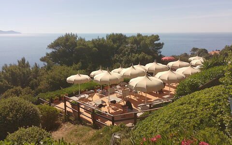 Stella Marina Apartment with Pool, Porto Santo Ste: Umbrella, Garden, Resort, Eco Hotel, Outdoor Furniture, Outdoor Table, Resort Town, Bay