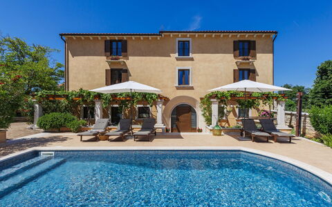 Villa Christina: Swimming Pool, Outdoor Furniture, Home, Resort, Estate, Villa, Umbrella, Hacienda, Hotel, Sunlounger