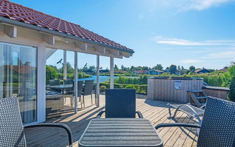 Østmar - 1.3Km from the Sea: Blue, Furniture, Outdoor Furniture, Shade, Chair, Porch, Balcony, Estate, Deck, Villa