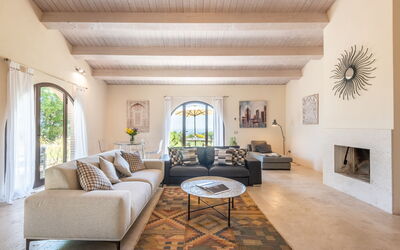 Villa Falco: Furniture, Wall, Interior Design, Couch, Flooring, Floor, Living Room, Home, Table