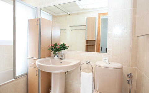 Calpe Calp 971: Bathroom, Room, Property, Interior Design, Plumbing Fixture, Ceiling, Building, Sink, Architecture, Tile