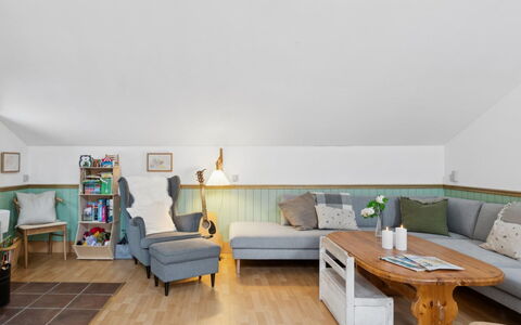Holmfridur - 1.1Km from the Sea: Furniture, Interior Design, Flooring, Floor, Wood, Couch, Ceiling, Room, Lighting, Living Room
