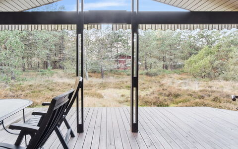 Sarita - 200M from the Sea: Porch, Ceiling, Shade, Outdoor Structure, Natural Material, Deck, Daylighting, Garden Buildings, Hardwood, Pavilion